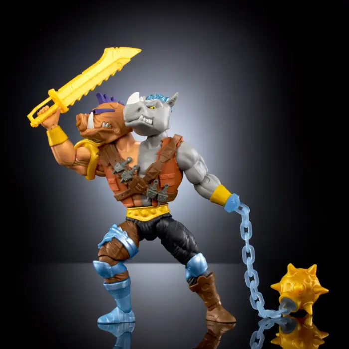 2-Bopsteady Turtles of Grayskull Figur Crossover mit den Masters of the Universe Origins und Teenage Mutant Ninja Turtles Figuren von Mattel