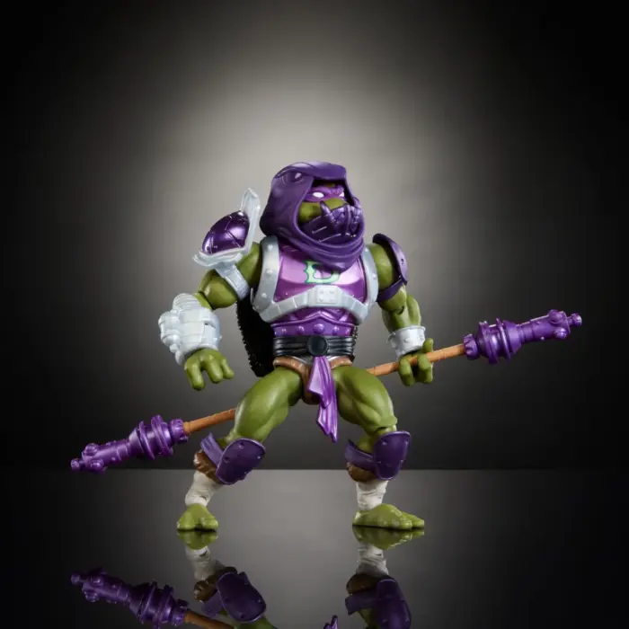 Donatello (Snake Armor) Turtles of Grayskull Crossover mit den Masters of the Universe Origins (MotU) und Teenage Mutant Ninja Turtles (TMNT) Figuren von Mattel