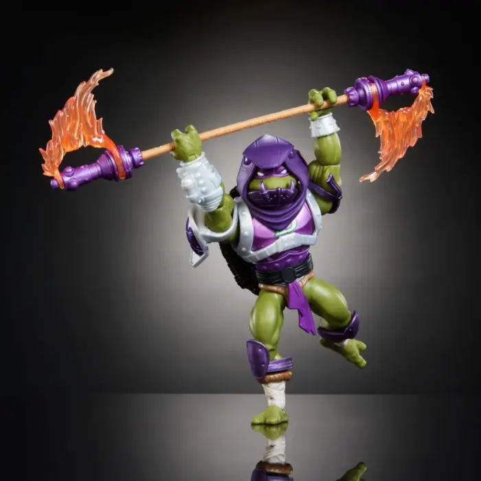 Donatello (Snake Armor) Turtles of Grayskull Crossover mit den Masters of the Universe Origins (MotU) und Teenage Mutant Ninja Turtles (TMNT) Figuren von Mattel