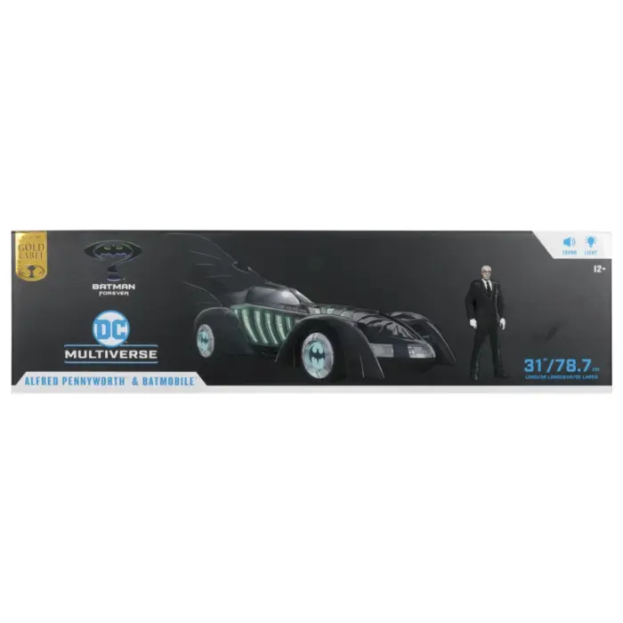 Alfred Pennyworth & Batmobile (Gold Label) DC Multiverse Set von McFarlane Toys aus Batman Forever