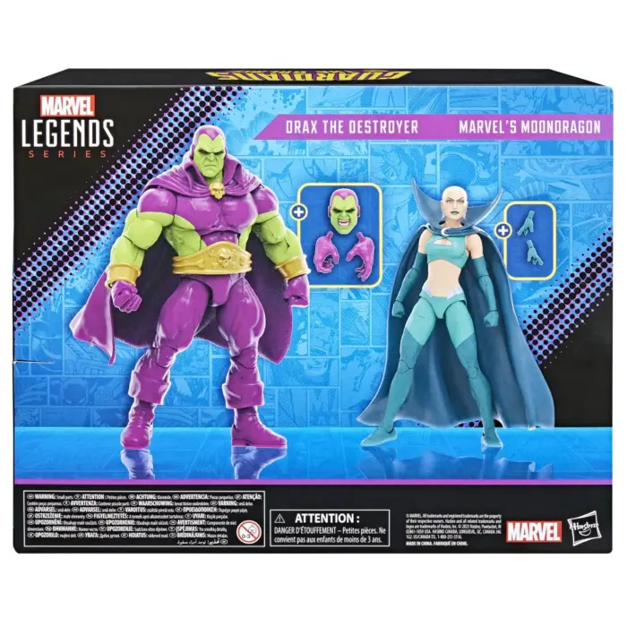 Drax the Destroyer und Marvel's Moondragon Marvel Legends Series Actionfiguren 2-Pack von Hasbro inspiriert aus den Guardian of the Galaxy Comics