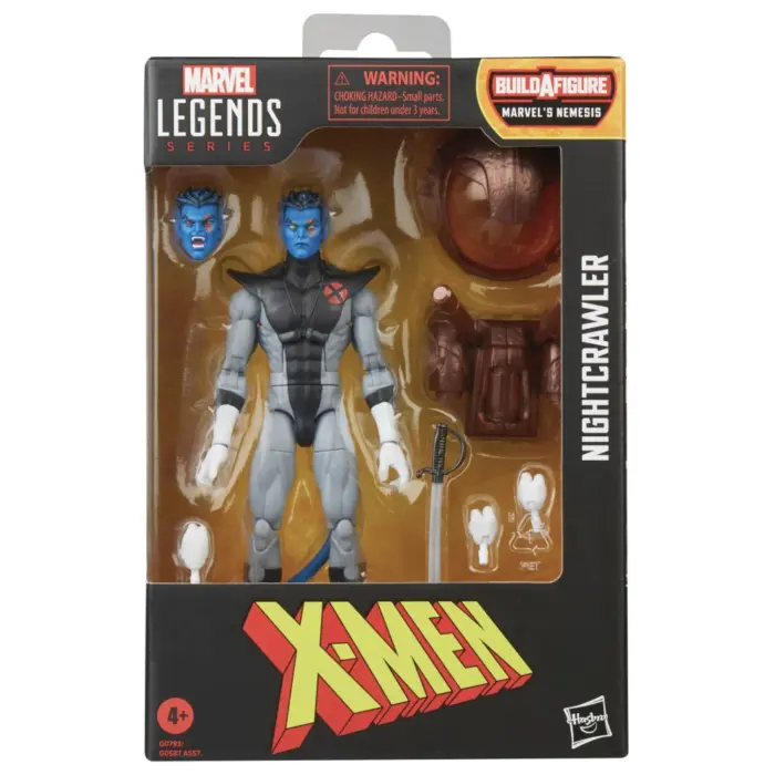 Nightcrawler Marvel Legends Series Actionfigur von Hasbro Build-A-Figure Nemesis inspiriert aus den X-Men Comics