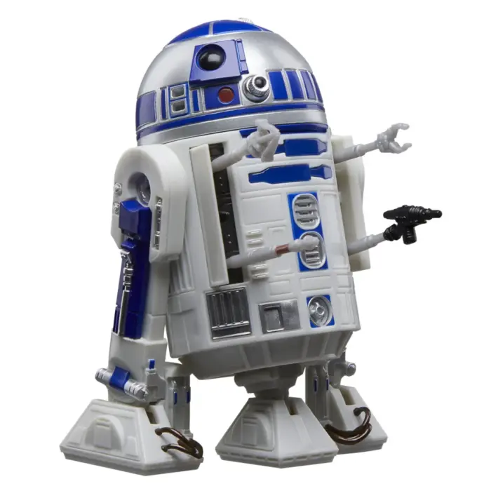 R2-D2 Star Wars Black Series Figur von Hasbro aus Episode 3 Star Wars: Rache der Sith und kommt in einer in 20th Anniversary Verpackung