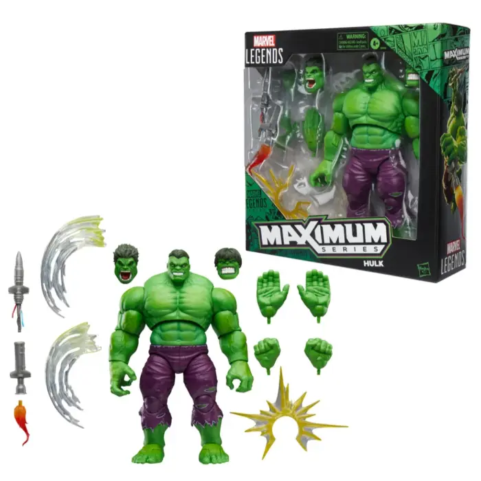 Hulk Marvel Legends Maximum Series Acionfigur von Hasbro inspiert duch die klassichen Comics