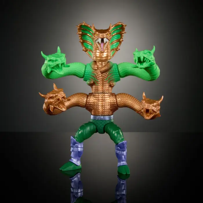 King Hiss Turtles of Grayskull Crossover mit den Masters of the Universe Origins (MotU) und Teenage Mutant Ninja Turtles (TMNT) Figuren von Mattel