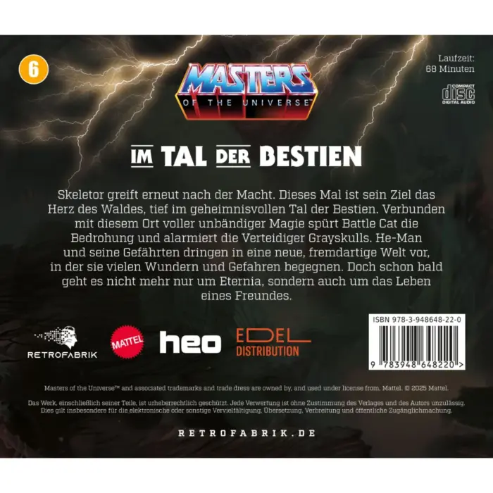 Im Tal der Bestien (Folge 06) der Masters of the Universe (MOTU) Hörspielserie von Retrofabrik – mit He-Man, Skeletor und ihren legendären Gefährten