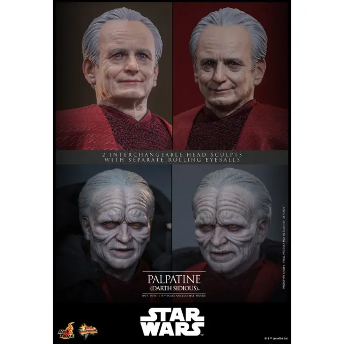 Palpatine (Darth Sidious) Hot-Toys Masterpiece Series Figur aus Episode 3 Star Wars: Die Rache der Sith