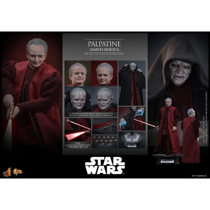 Palpatine (Darth Sidious) Hot-Toys Masterpiece Series Figur aus Episode 3 Star Wars: Die Rache der Sith