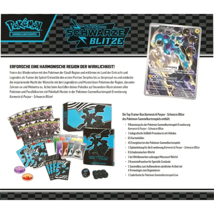Schwarze Blitze Pokemon Top Trainer-Box Karmesin & Purpur KAPU10.5 (deutsch)