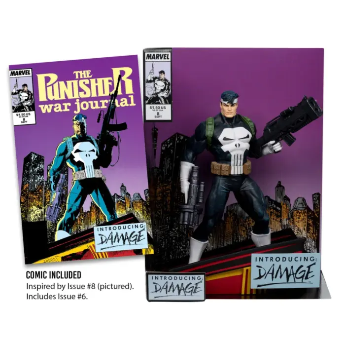 The Punisher McFarlane Toys Comic Collectible 1:6 Scale Figur mit Diorama und Comic aus The Punisher War Journal #8