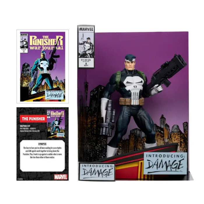 The Punisher McFarlane Toys Comic Collectible 1:6 Scale Figur mit Diorama und Comic aus The Punisher War Journal #8