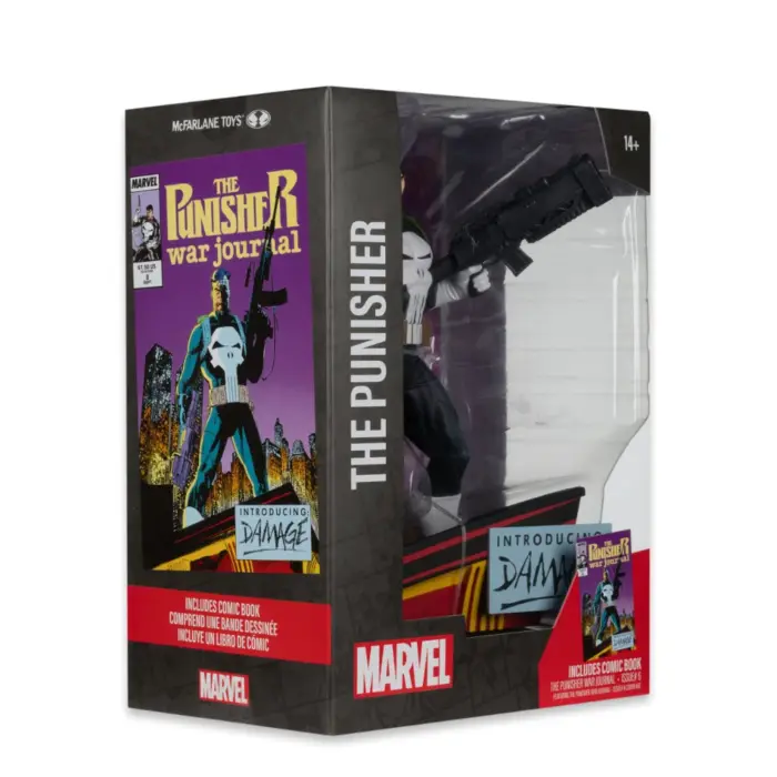 The Punisher McFarlane Toys Comic Collectible 1:6 Scale Figur mit Diorama und Comic aus The Punisher War Journal #8