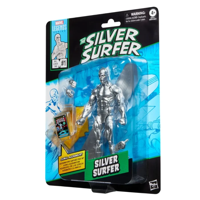 Silver Surfer Marvel Legends Series Actionfigur von Hasbro aus dem The Silver Surfer Comic #1 von 1968