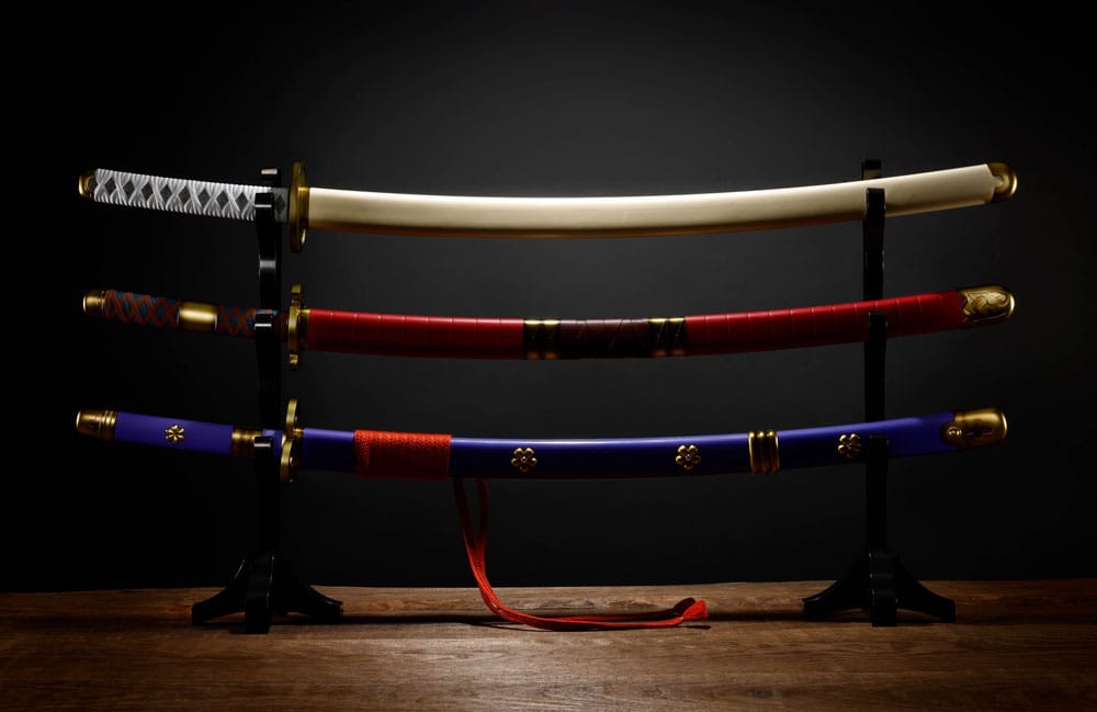 x_btn66898.jpg Roronoa Zoro Three Sword Style Schwerter Set - One Piece - Proplica Repliken – Bild 1