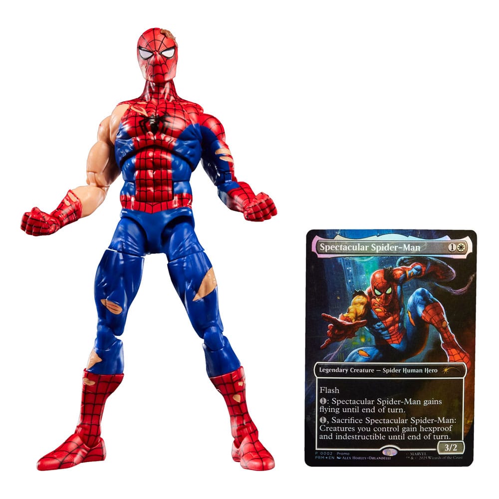 x_hasg0638.jpg Spider-Man (Battle-Damaged) - Marvel Legends Series - Magic: The Gathering - Plus exklusive Foil-Karte – Bild 1