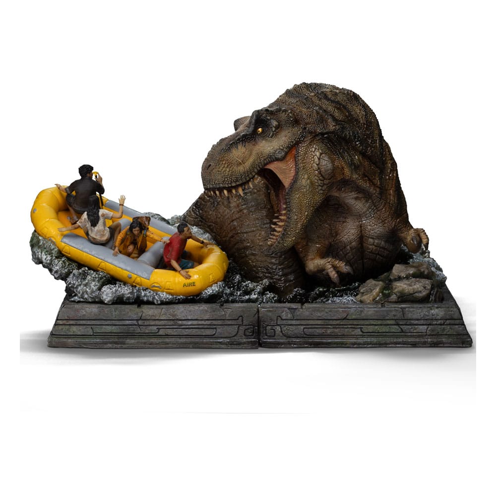 x_is59280.jpg T-Rex River Attack - Jurassic World: Rebirth - Demi Art Scale Statue – Bild 1