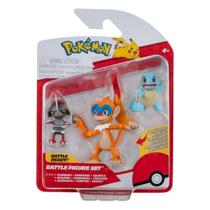 Gladiantri, Schiggy #1 & Panpyro - Pokémon - Battle Figuren Set - 3-Pack – Bild 6