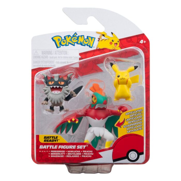 Pikachu #8, Mauzinger & Resladero - Pokémon - Battle Figuren Set - 3-Pack – Bild 3