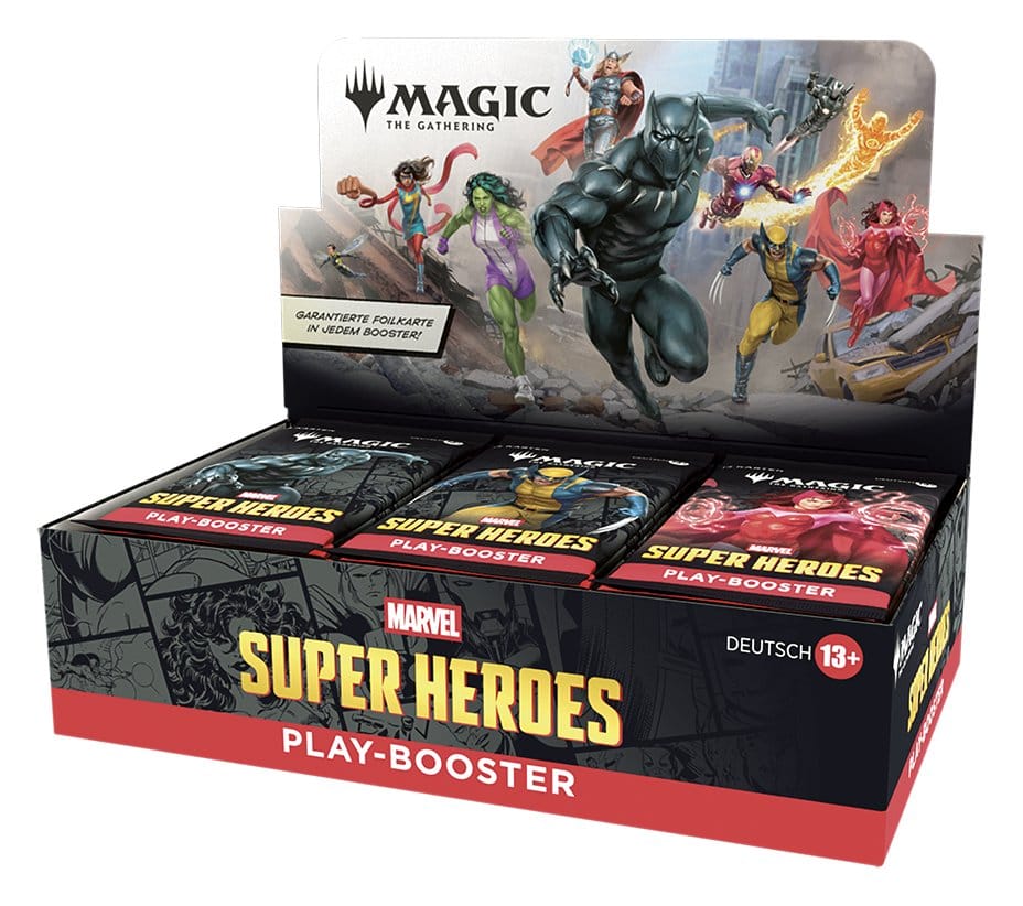 x_wotcd53561000.jpg Marvel Super Heroes - Magic the Gathering - Play-Booster - Display (30 Stck.) - deutsch – Bild 1