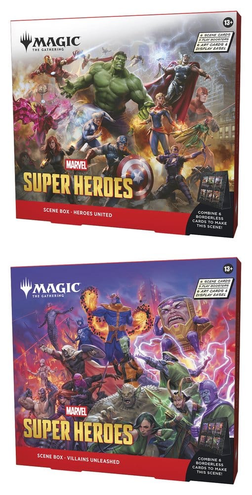 x_wotcd53690000.jpg Marvel Super Heroes - Magic the Gathering - Szenenboxen - Display (4 Stck.) - englisch – Bild 1