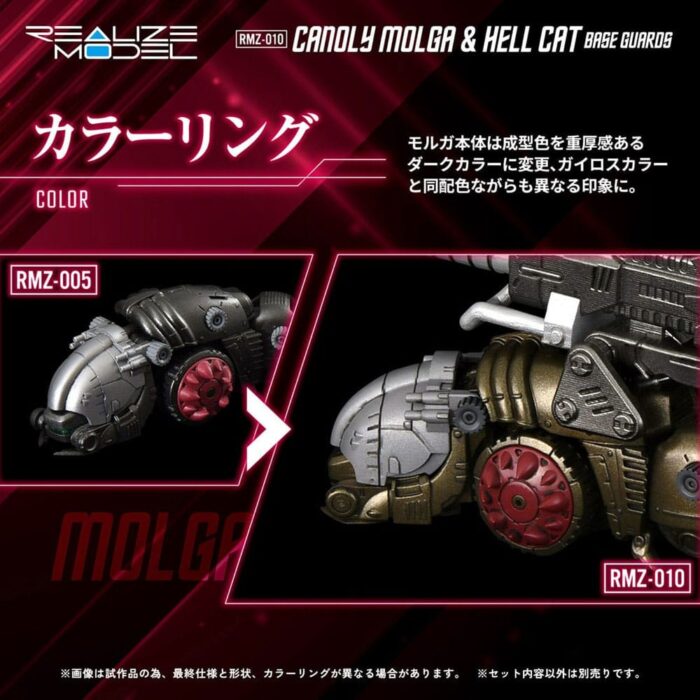 RMZ-010 Canoly Molga & Hell Cat Base Guards Sets - Zoids - Plastic Model Kits - 2-Pack – Bild 5