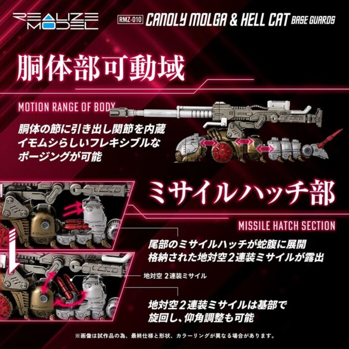 RMZ-010 Canoly Molga & Hell Cat Base Guards Sets - Zoids - Plastic Model Kits - 2-Pack – Bild 9