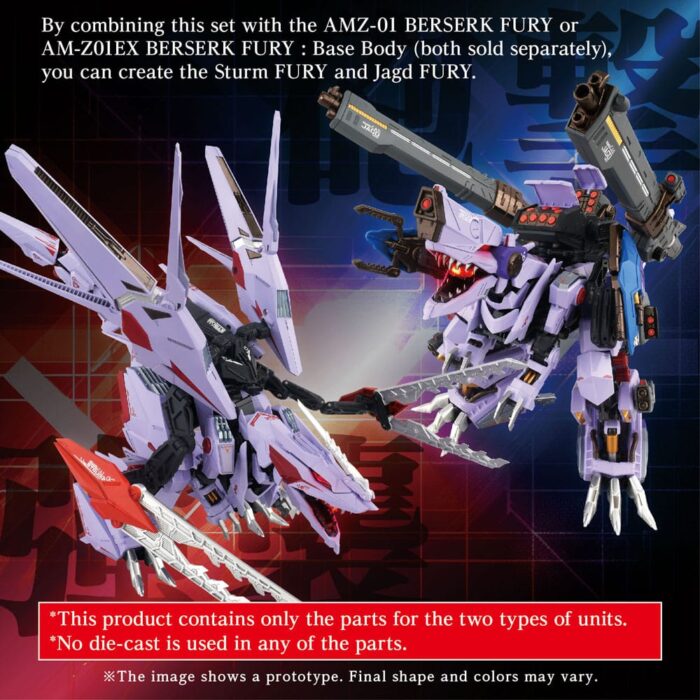 AM-Z01CP Berserk Fury Sturm & Jagd Unit - Zoids - Model Kit Zubehör-Set – Bild 3