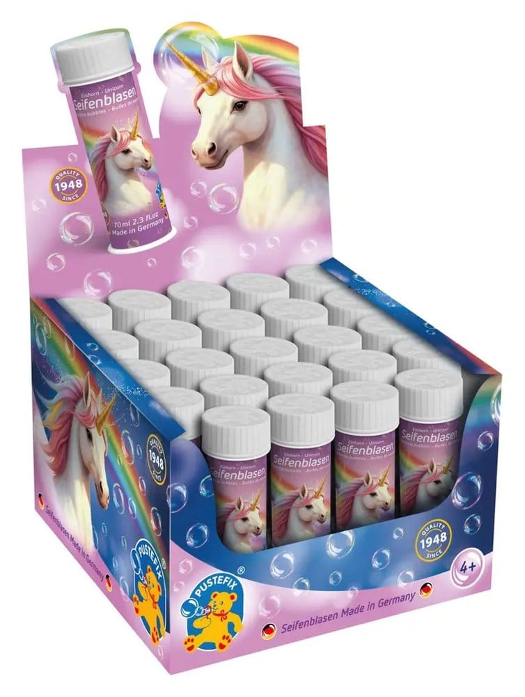 x_rev420869270.jpg Einhorn Pustefix Original - 70 ml - Sortiment (24 Stck.) – Bild 1
